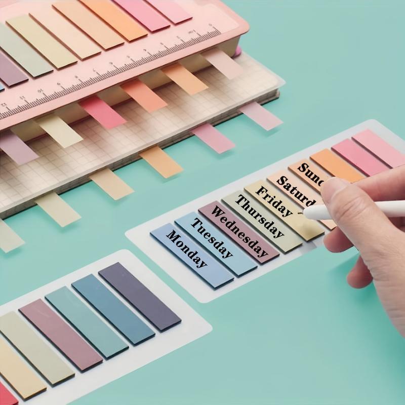 3600pcs Morandi Sticky Page Tabs For Annotating - Transparent Index Tabs