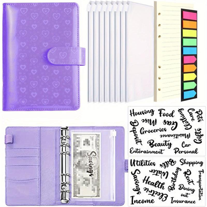 Heart Pattern Budget Binder with Cash Envelopes