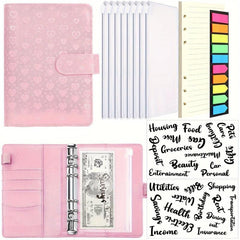 Heart Pattern Budget Binder with Cash Envelopes