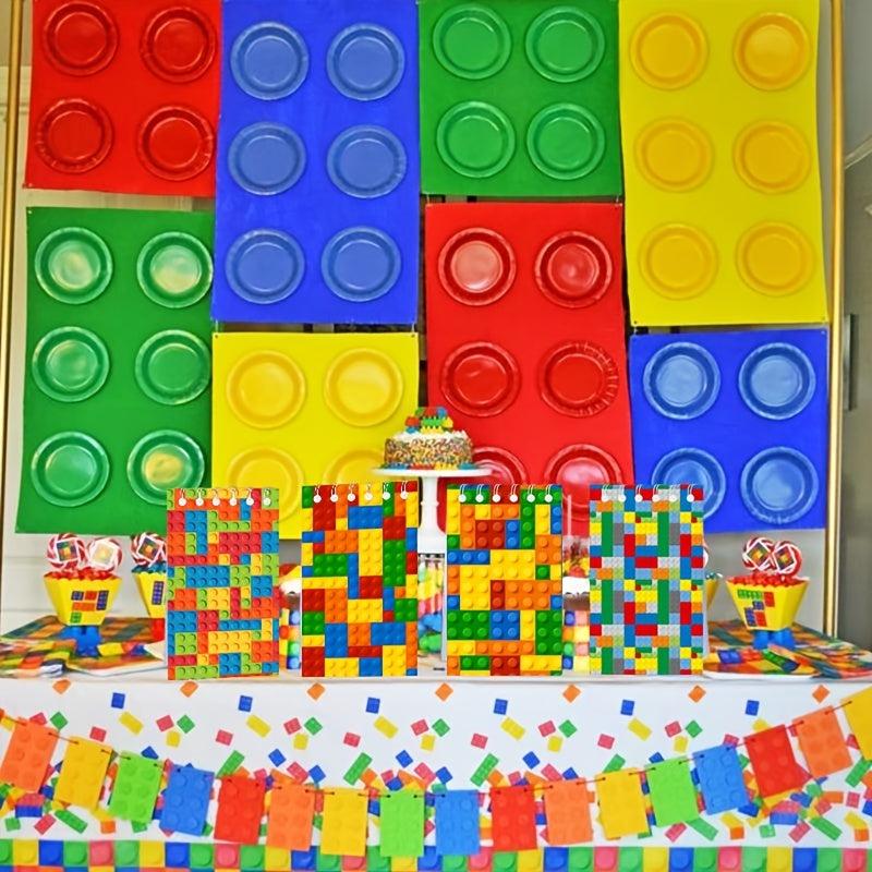 12pcs Mini Building Block Notebooks Spiral Notepads Assorted Brick Styles