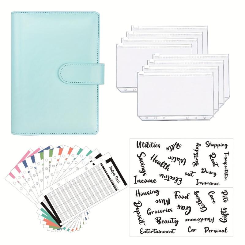 A6 Binder Journal Book Macaron Notebook Leather PU6 Hole Binder