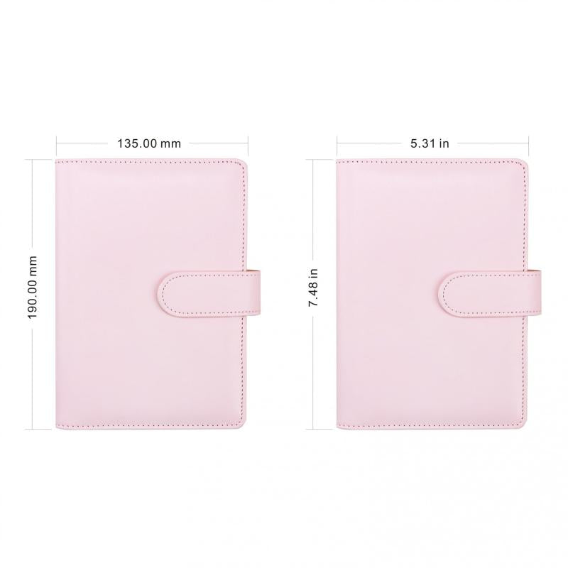 A6 Binder Journal Book Macaron Notebook Leather PU6 Hole Binder