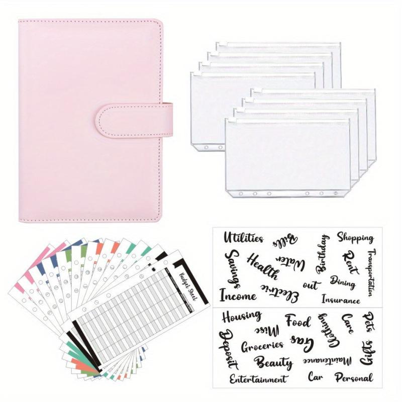 A6 Binder Journal Book Macaron Notebook Leather PU6 Hole Binder