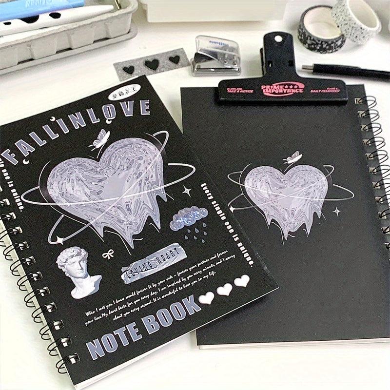A5 Vintage Spiral Notebook Butterfly Heart Diary 50 Sheets