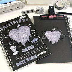 A5 Vintage Spiral Notebook Butterfly Heart Diary 50 Sheets
