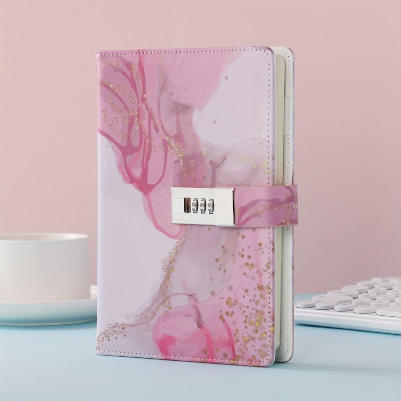 Faux Leather Journal With Lock Refillable Lined Paper