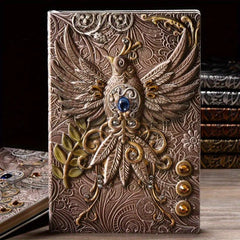 3D Immortal Phoenix Relief Notebook Student Diary