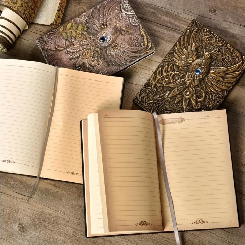 3D Immortal Phoenix Relief Notebook Student Diary
