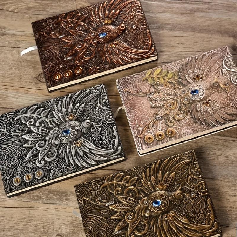 3D Immortal Phoenix Relief Notebook Student Diary