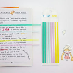 Long Strip Index Stickers Transparent Sticky Notes Writable Waterproof