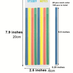 Long Strip Index Stickers Transparent Sticky Notes Writable Waterproof