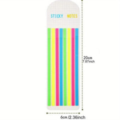 Long Strip Index Stickers Transparent Sticky Notes Writable Waterproof