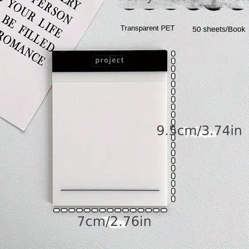 Clear Sticky Notes Large Grid Pad Waterproof Easy To Post Writable Note