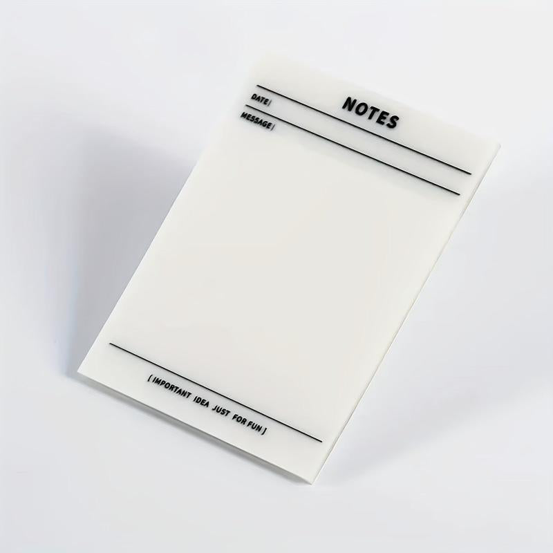 Clear Sticky Notes Large Grid Pad Waterproof Easy To Post Writable Note