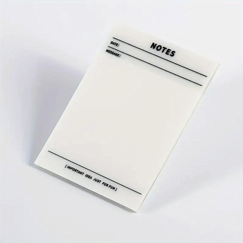 Clear Sticky Notes Large Grid Pad Waterproof Easy To Post Writable Note