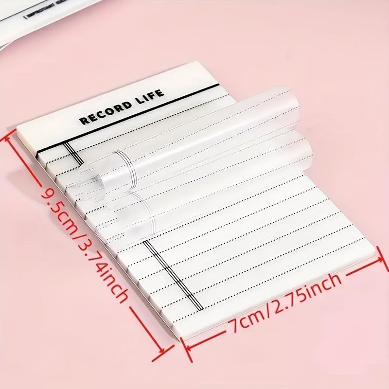 Clear Sticky Notes Large Grid Pad Waterproof Easy To Post Writable Note