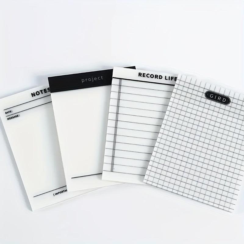 Clear Sticky Notes Large Grid Pad Waterproof Easy To Post Writable Note