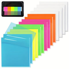 800 Clear Sticky Notes 7.62x7.62 cm 14 Pads Index Sticker Transparent
