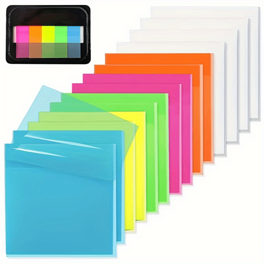 800 Clear Sticky Notes 7.62x7.62 cm 14 Pads Index Sticker Transparent