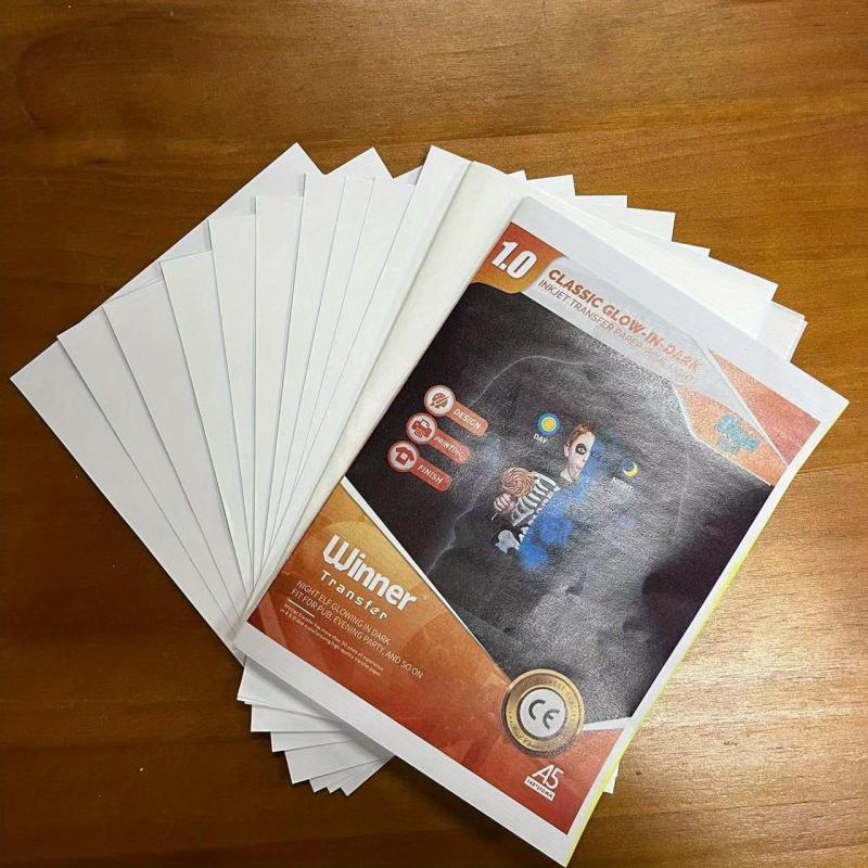 Luminous Iron-on Transfer Paper for T Shirt Printing A5 10 Sheets