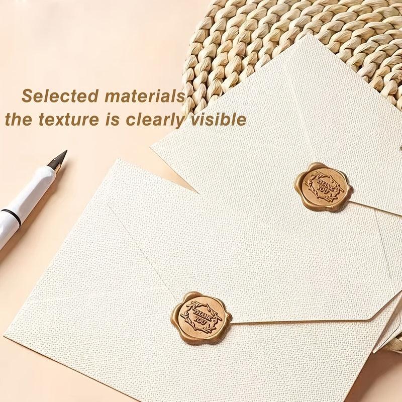 16 Pcs Vintage Stationery Paper & Envelopes Set, 3 Burlap Envelopes, 10 Writing