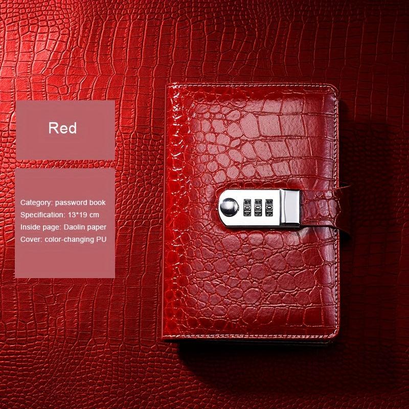 A5A6 Password Lock Business Notepad Student Journal Study Notebook