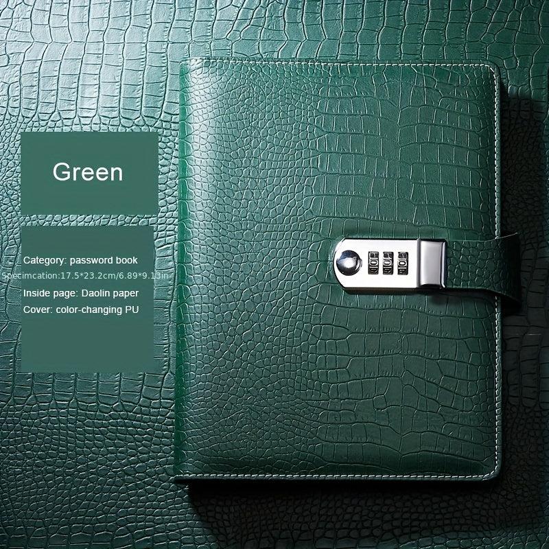 A5A6 Password Lock Business Notepad Student Journal Study Notebook