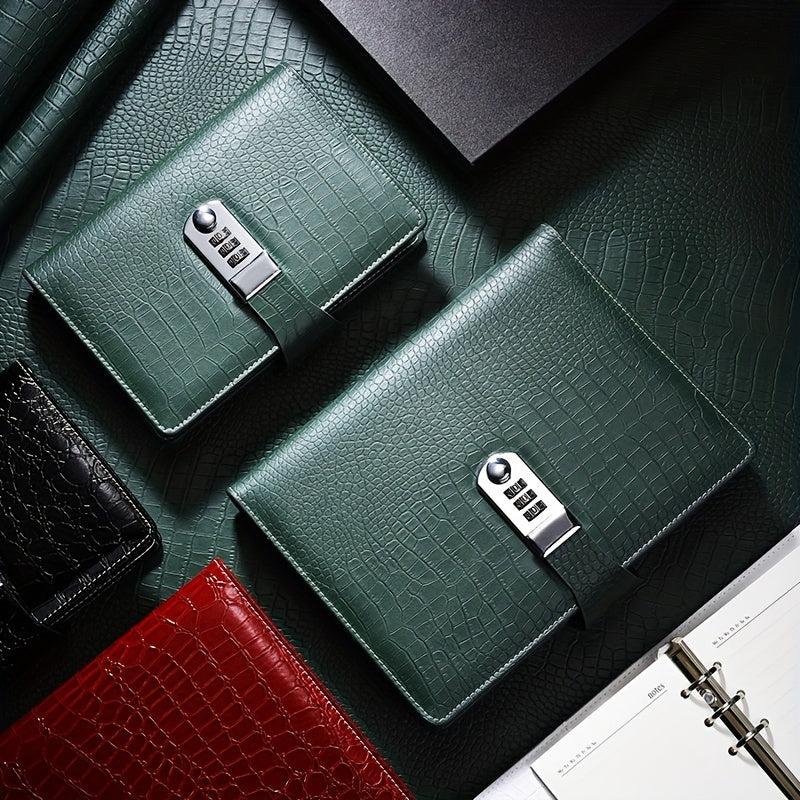 A5A6 Password Lock Business Notepad Student Journal Study Notebook