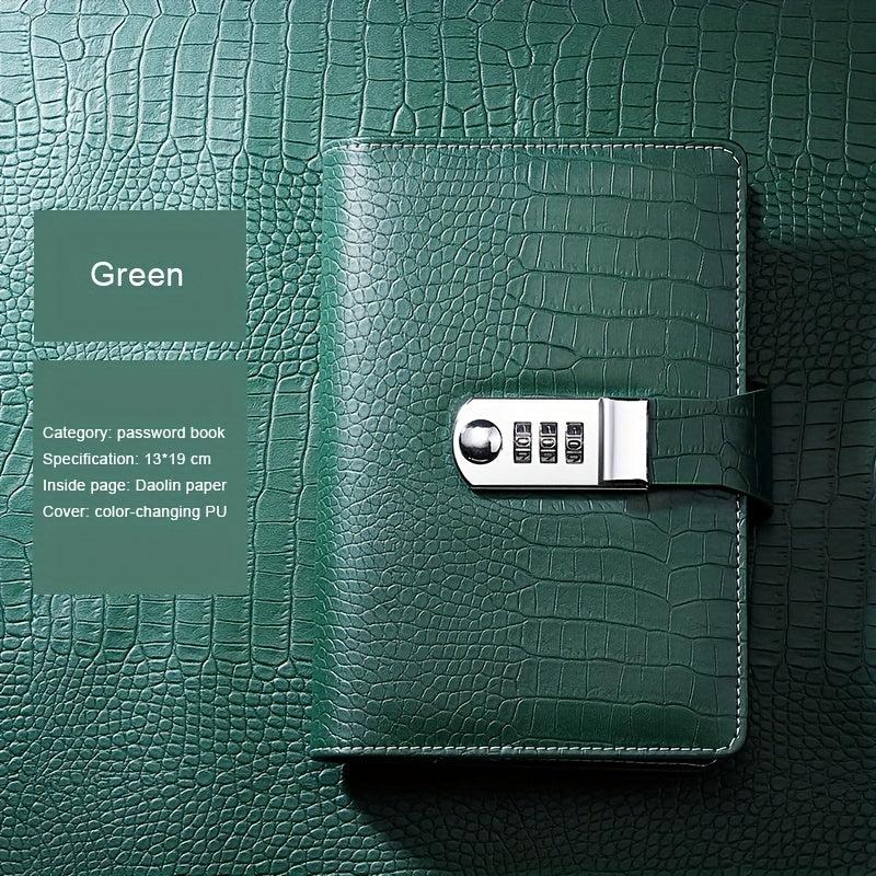 A5A6 Password Lock Business Notepad Student Journal Study Notebook