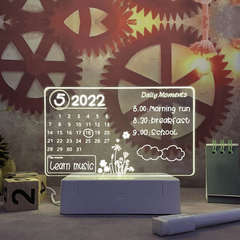 Luminous Acrylic Note Board Erasable Message Board Desktop Writing Board
