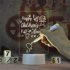 Luminous Acrylic Note Board Erasable Message Board Desktop Writing Board