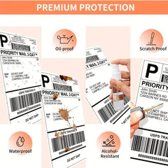 Itari 4x6 Labels 100-Pack Fan Fold Thermal Label with Perforations