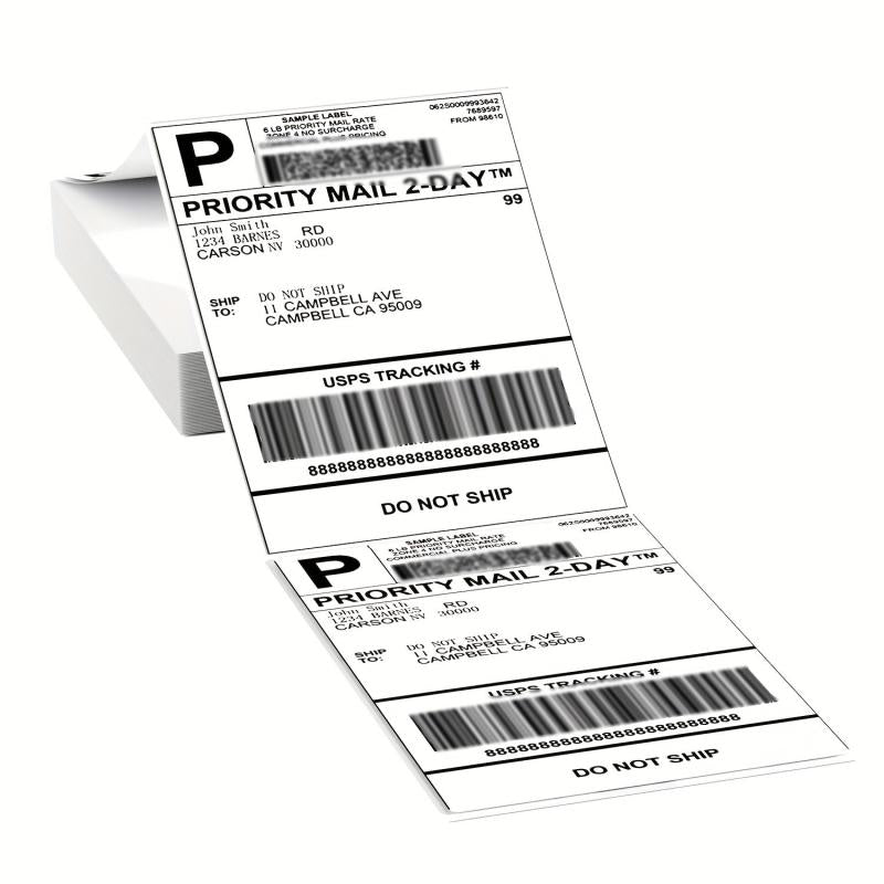 Itari 4x6 Labels 100-Pack Fan Fold Thermal Label with Perforations
