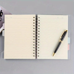 A6 Transparent Loose leaf Coil Book Index Sticker Notebook