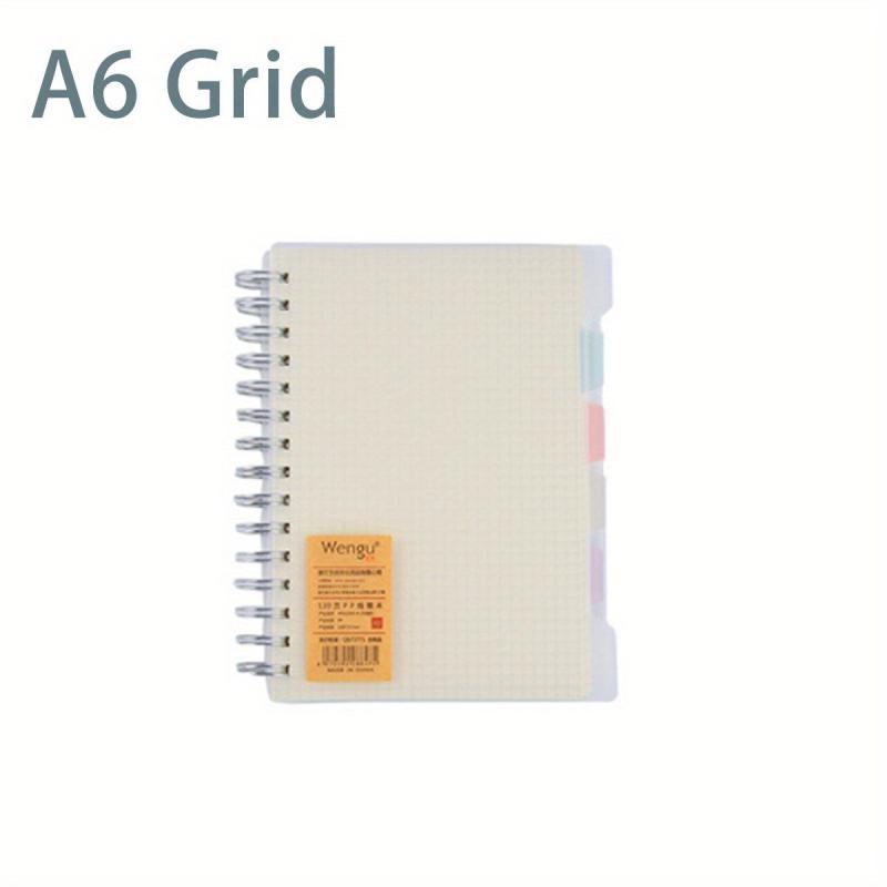 A6 Transparent Loose leaf Coil Book Index Sticker Notebook