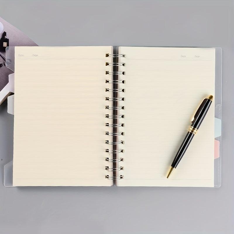 A6 Transparent Loose leaf Coil Book Index Sticker Notebook