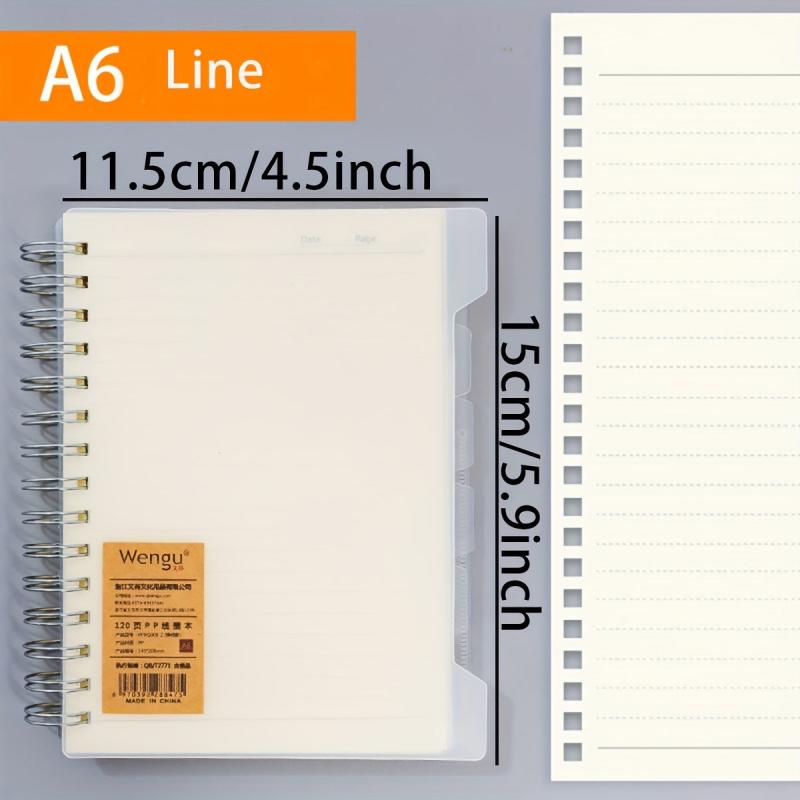 A6 Transparent Loose leaf Coil Book Index Sticker Notebook