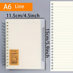 A6 Transparent Loose leaf Coil Book Index Sticker Notebook
