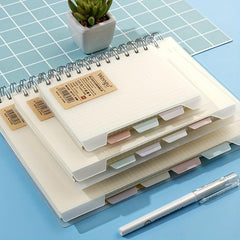 A6 Transparent Loose leaf Coil Book Index Sticker Notebook