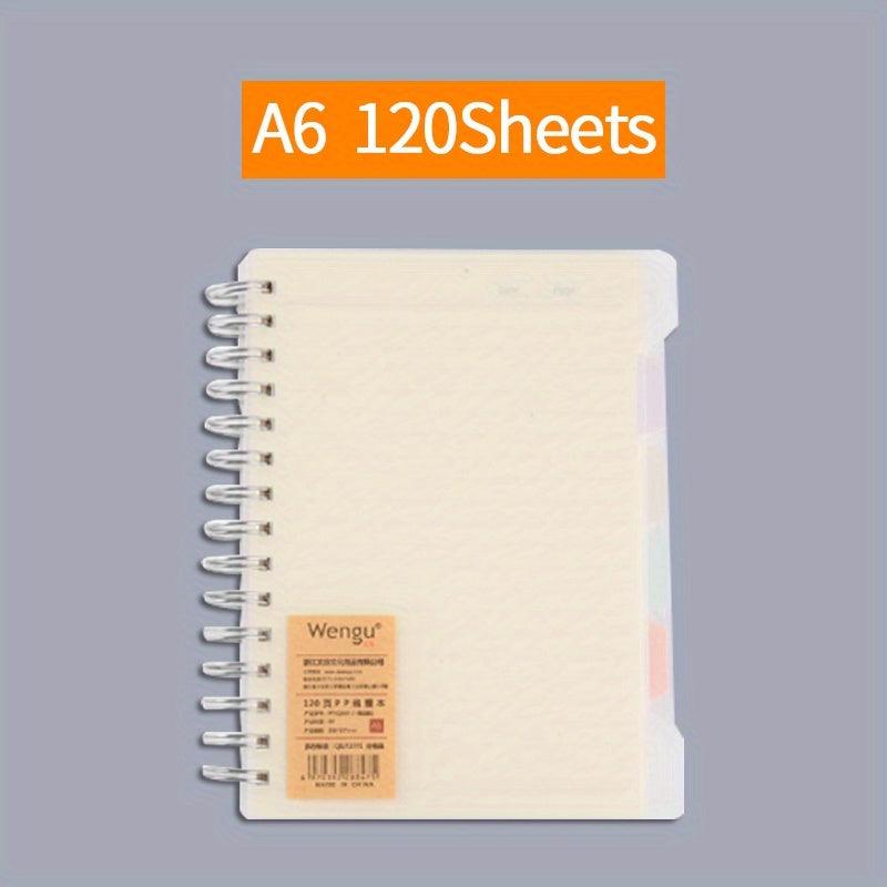 A6 Transparent Loose leaf Coil Book Index Sticker Notebook