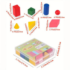 1pc Geometric Building Blocks Teaching Aid Set