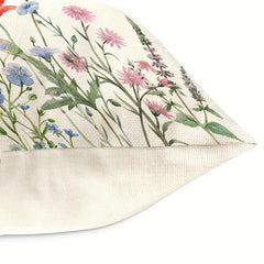 Red Rose Flower Print Throw Pillow Case Cushion Cover 100% Polyester 44x44