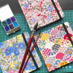 Watercolor Book Travel Sketch Palm Book Fabric Cover Painting Book