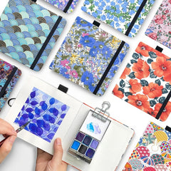 Watercolor Book Travel Sketch Palm Book Fabric Cover Painting Book