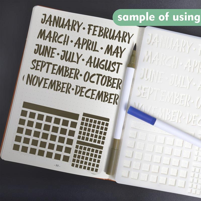 10pcs Journal Stencils For Junk Notebook Diary