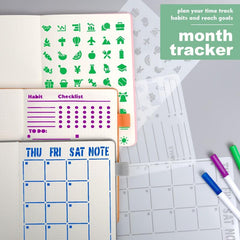 10pcs Journal Stencils For Junk Notebook Diary