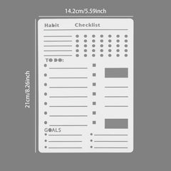 10pcs Journal Stencils For Junk Notebook Diary