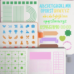 10pcs Journal Stencils For Junk Notebook Diary
