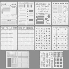 10pcs Journal Stencils For Junk Notebook Diary