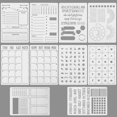 10pcs Journal Stencils For Junk Notebook Diary